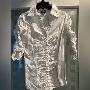 White long sleeve top